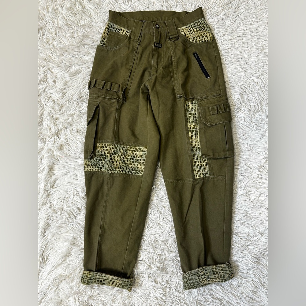 Olive Green Cargo Joggers